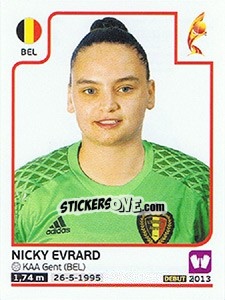 Sticker Nicky Evrard - Women's Euro 2017 The Netherlands n. 78 - Panini