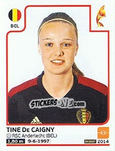 Figurina Tine De Caigny - Women's Euro 2017 The Netherlands - Panini
