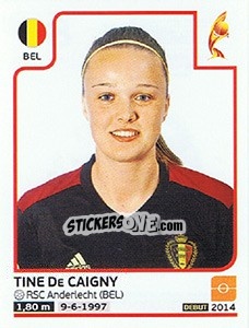 Sticker Tine De Caigny - Women's Euro 2017 The Netherlands n. 86 - Panini