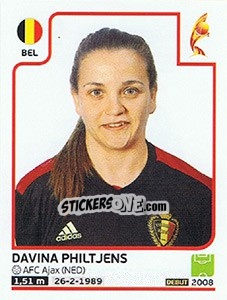 Cromo Davina Philtjens - Women's Euro 2017 The Netherlands - Panini