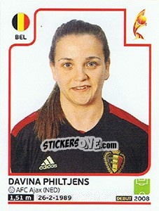 Sticker Davina Philtjens - Women's Euro 2017 The Netherlands n. 92 - Panini