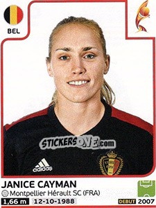 Figurina Janice Cayman - Women's Euro 2017 The Netherlands - Panini