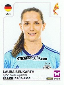 Cromo Laura Benkarth - Women's Euro 2017 The Netherlands n. 98 - Panini