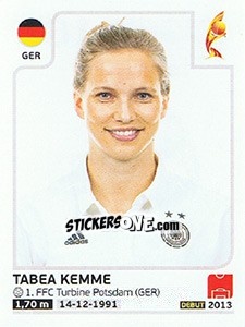 Sticker Tabea Kemme - Women's Euro 2017 The Netherlands - Panini