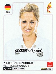 Sticker Kathrin Hendrich - Women's Euro 2017 The Netherlands - Panini