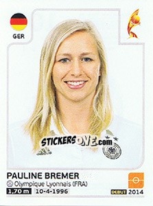 Cromo Pauline Bremer - Women's Euro 2017 The Netherlands n. 105 - Panini
