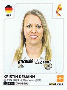 Sticker Kristin Demann - Women's Euro 2017 The Netherlands - Panini