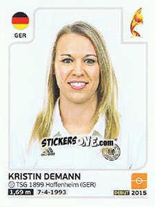 Cromo Kristin Demann - Women's Euro 2017 The Netherlands n. 106 - Panini