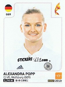 Sticker Alexandra Popp - Women's Euro 2017 The Netherlands n. 107 - Panini