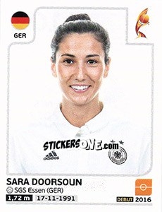 Figurina Sara Doorsoun - Women's Euro 2017 The Netherlands n. 109 - Panini