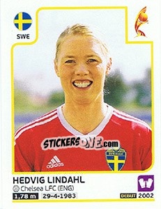 Sticker Hedvig Lindahl - Women's Euro 2017 The Netherlands n. 117 - Panini