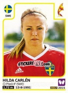 Sticker Hilda Carlén - Women's Euro 2017 The Netherlands n. 118 - Panini