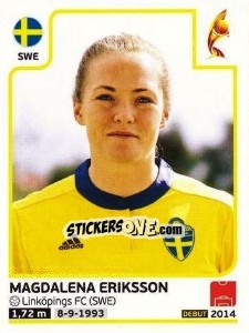Sticker Magdalena Eriksson - Women's Euro 2017 The Netherlands n. 120 - Panini