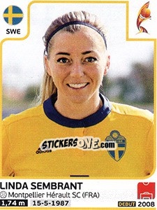 Sticker Linda Sembrant - Women's Euro 2017 The Netherlands n. 121 - Panini