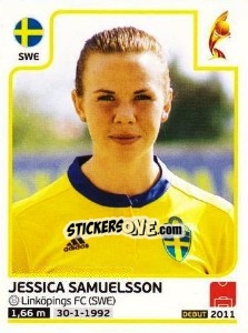 Sticker Jessica Samuelsson - Women's Euro 2017 The Netherlands n. 122 - Panini