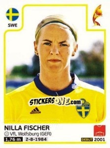 Sticker Nilla Fischer - Women's Euro 2017 The Netherlands n. 123 - Panini