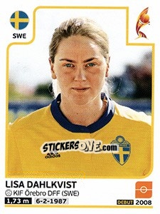 Cromo Lisa Dahlkvist - Women's Euro 2017 The Netherlands - Panini