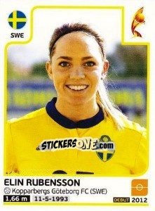 Sticker Elin Rubensson - Women's Euro 2017 The Netherlands n. 126 - Panini
