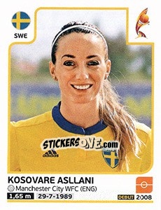 Figurina Kosovare Asllani - Women's Euro 2017 The Netherlands - Panini