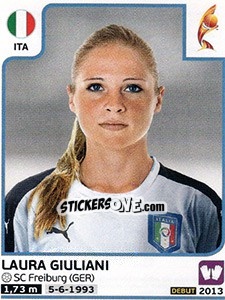 Sticker Laura Giuliani - Women's Euro 2017 The Netherlands n. 137 - Panini