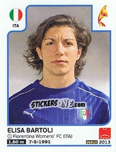Sticker Elisa Bartoli - Women's Euro 2017 The Netherlands n. 140 - Panini