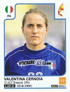 Figurina Valentina Cernoia - Women's Euro 2017 The Netherlands - Panini