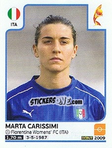 Sticker Marta Carissimi - Women's Euro 2017 The Netherlands - Panini