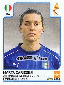 Figurina Marta Carissimi - Women's Euro 2017 The Netherlands - Panini