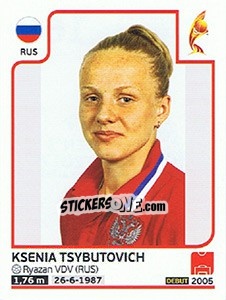 Sticker Kseniya Tsybutovich - Women's Euro 2017 The Netherlands n. 160 - Panini