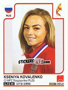 Sticker Kseniya Kovalenko - Women's Euro 2017 The Netherlands n. 162 - Panini