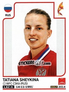 Sticker Tatiana Sheykina - Women's Euro 2017 The Netherlands n. 163 - Panini