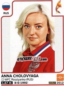 Sticker Anna Cholovyaga - Women's Euro 2017 The Netherlands n. 165 - Panini