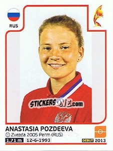 Cromo Anastasia Pozdeeva - Women's Euro 2017 The Netherlands - Panini