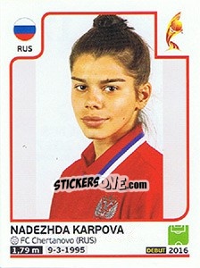 Sticker Nadezhda Karpova - Women's Euro 2017 The Netherlands n. 173 - Panini