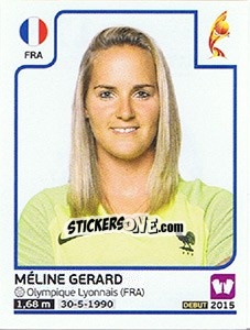 Sticker Méline Gerard - Women's Euro 2017 The Netherlands n. 178 - Panini