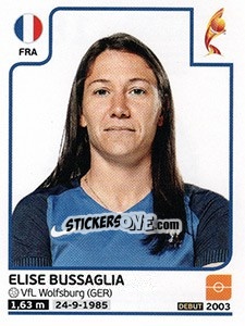 Cromo Elise Bussaglia - Women's Euro 2017 The Netherlands - Panini