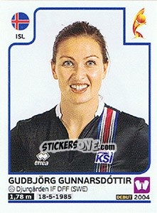 Sticker Gudbjörg Gunnarsdóttir - Women's Euro 2017 The Netherlands - Panini
