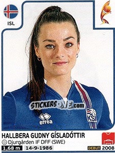 Sticker Hallbera Gudny Gísladóttir - Women's Euro 2017 The Netherlands n. 200 - Panini