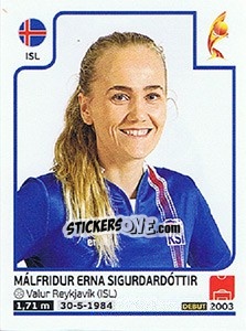 Sticker Málfridur Erna Sigurdardóttir - Women's Euro 2017 The Netherlands n. 201 - Panini