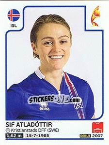 Sticker Sif Atladóttir - Women's Euro 2017 The Netherlands n. 204 - Panini