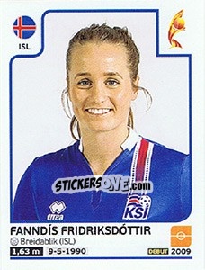 Sticker Fanndís Fridriksdóttir - Women's Euro 2017 The Netherlands n. 209 - Panini