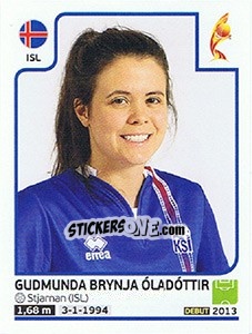 Sticker Gudmunda Brynja Óladóttir - Women's Euro 2017 The Netherlands n. 210 - Panini