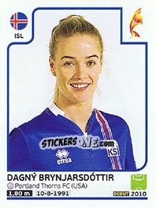 Sticker Dagný Brynjarsdóttir - Women's Euro 2017 The Netherlands - Panini