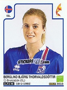 Figurina Berglind Björd Thorvaldsdóttir - Women's Euro 2017 The Netherlands - Panini