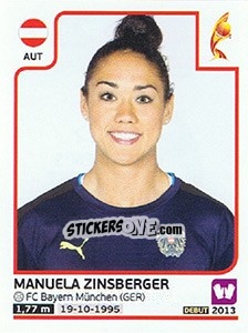 Sticker Manuela Zinsberger - Women's Euro 2017 The Netherlands n. 217 - Panini