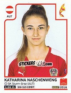 Sticker Katharina Naschenweng - Women's Euro 2017 The Netherlands n. 219 - Panini