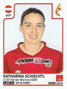 Sticker Katharina Schiechtl - Women's Euro 2017 The Netherlands n. 222 - Panini