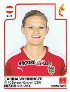 Cromo Carina Wenninger - Women's Euro 2017 The Netherlands - Panini