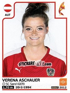 Cromo Verena Aschauer - Women's Euro 2017 The Netherlands - Panini