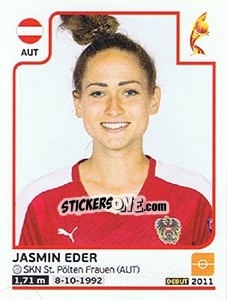 Sticker Jasmin Eder - Women's Euro 2017 The Netherlands - Panini